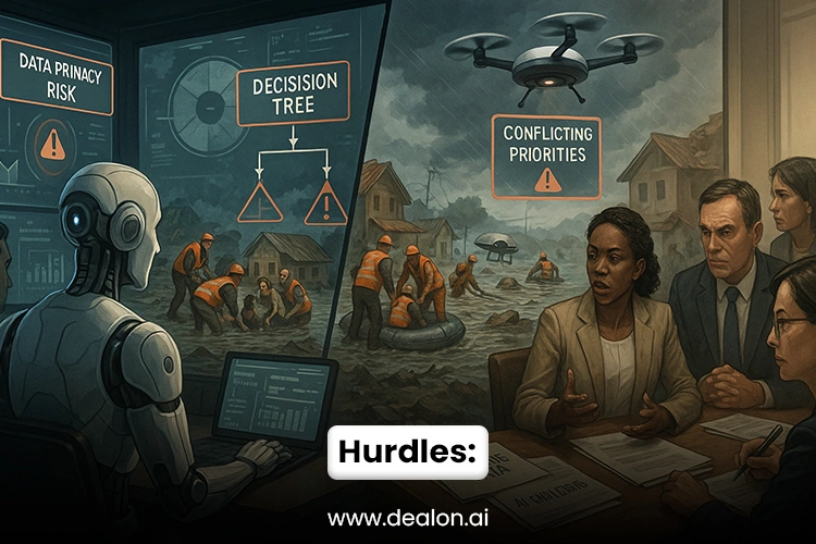 Hurdles in AI-based Disaster ResponseControl Various Negotiations