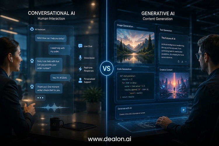 What is Conversational AI vs Generative AI